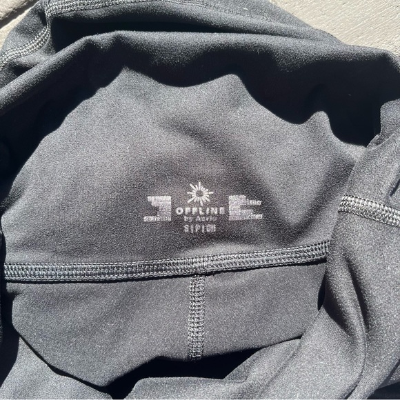 Aerie Hugger High Waisted Foldover Flare Leggings Small Short - Picture 4 of 4